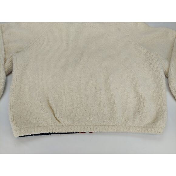 Free People Oversized Boho Boucle Bell Two Faced Embroidered Blue Red Jacket S - Picture 13 of 15